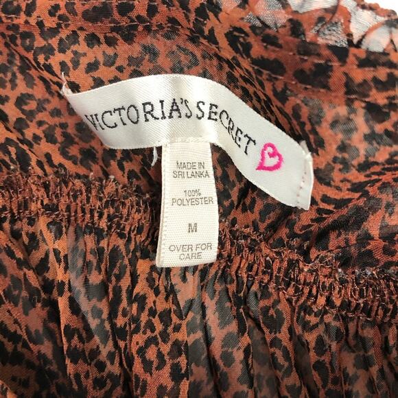 Victoria's Secret Sheer Leopard Print Chemise Medium - Picture 5 of 6